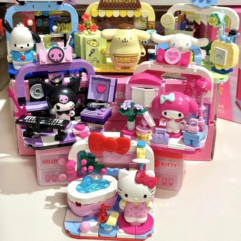 Sanrio Building Blocks Toys Hello Kitty Kuromi My Melody