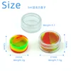 3 pcs 5ML 7ML 10ML Acrylic shell silicone wax container Pill Storage box Oil container smoking tobacco container 1