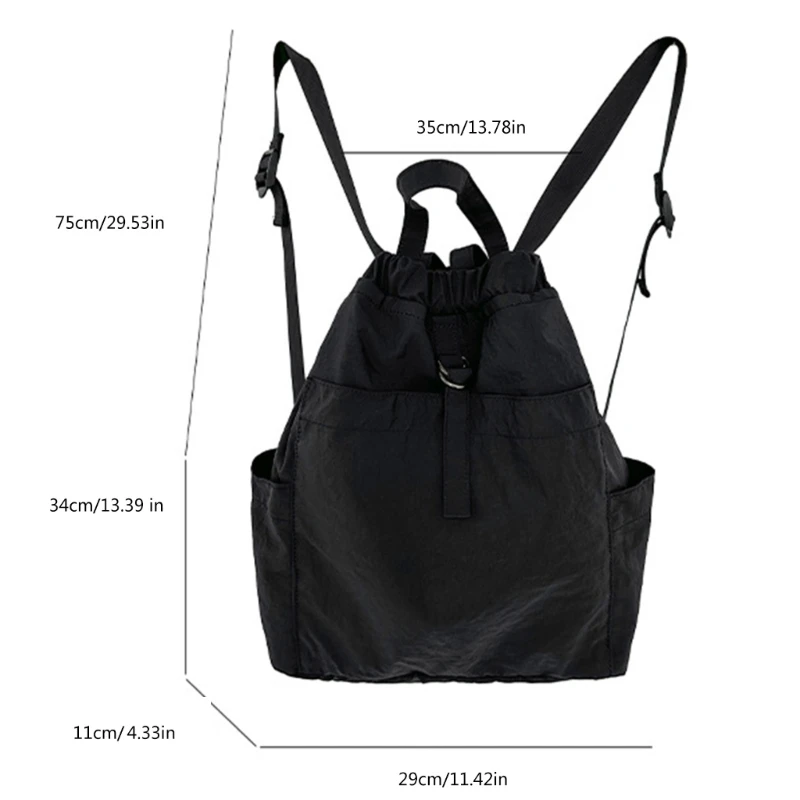 Women Backpack Travel Backpack Solid Color Shoulder Bag Nylons Backpack Student School Backpack Casual Daypacks