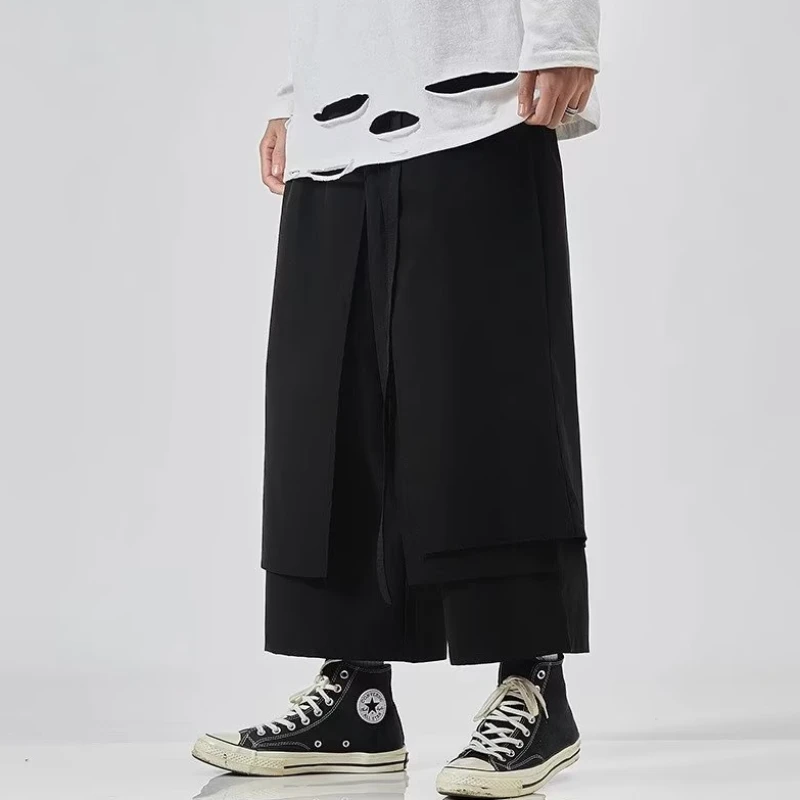 Cargo Pants Men Japanese Style Wide Leg Baggy Draping Work Out Trousers Stylish Streetwear Comfortable Chic Breathable Jogging 5