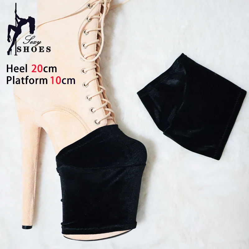 Golden Velvet Boot Protective Cover 20cm Waterproof Platform Shoe Cover Steel Pipe Dance Boot Protective Cover Dance Training
