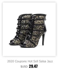 Discounts Sale Jazz Salsa Ballroom Latin Dance Shoes High Heel For Dancing Women Training Ladies Black Flock 1022 Summer Boots