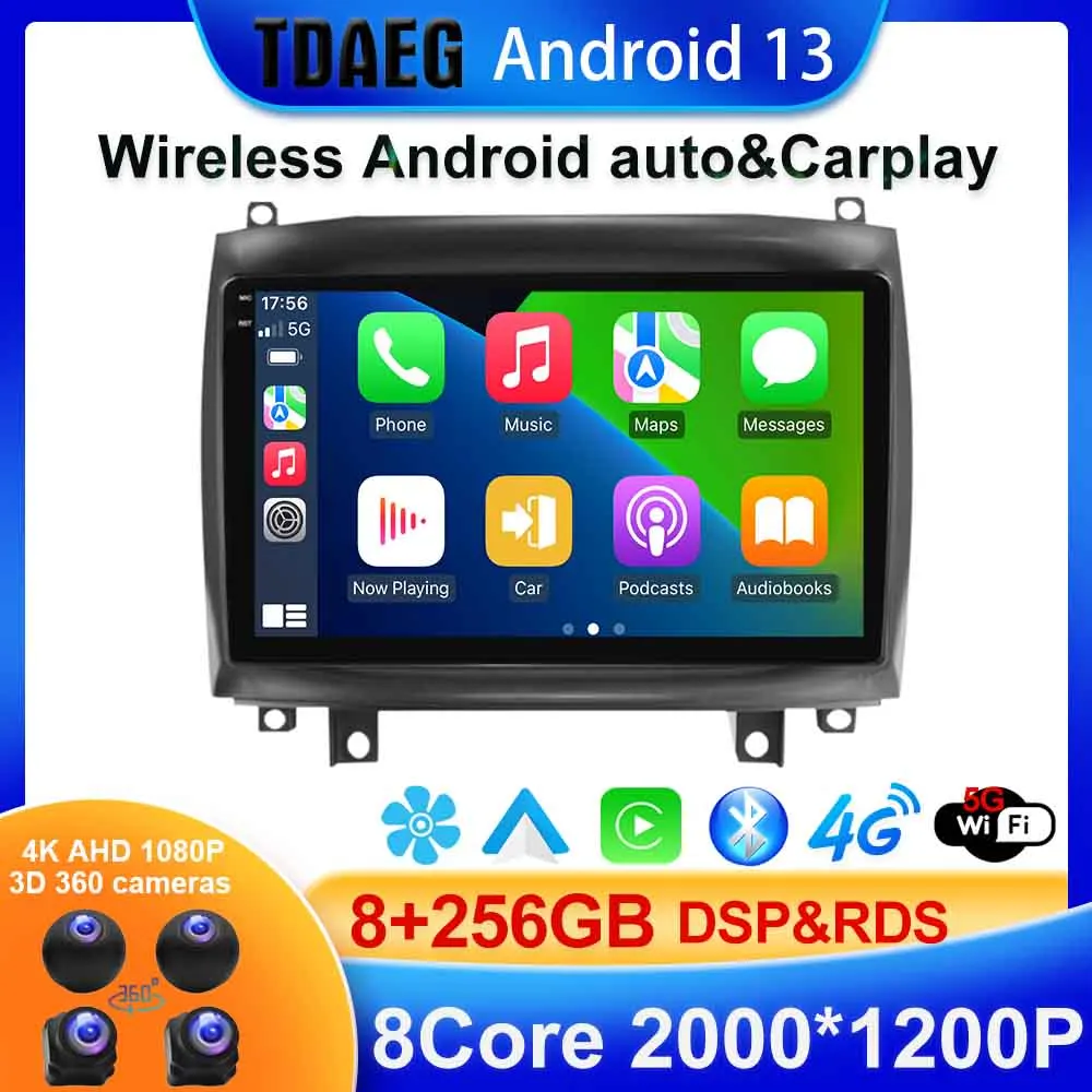 Auto Radioandroid 13 Per Cadillac Cts 2003-2007 Auto Stereo Multimedia Video Player Stereo Gps Dsp Carplay 2Din Dvd Hu 8 + 256G