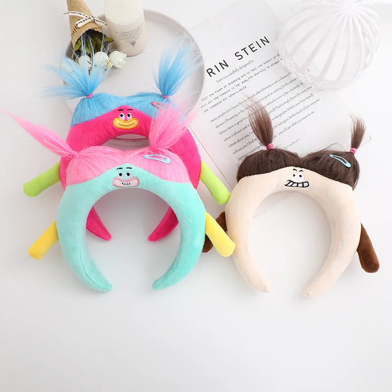 Lustige und hässliche Puppen-Haarreifen, kräftiges Mädchen, süßes kleines Zopf-Gesichtswasch-Haarband, langes Haar, Monster-Haar-Accessoires