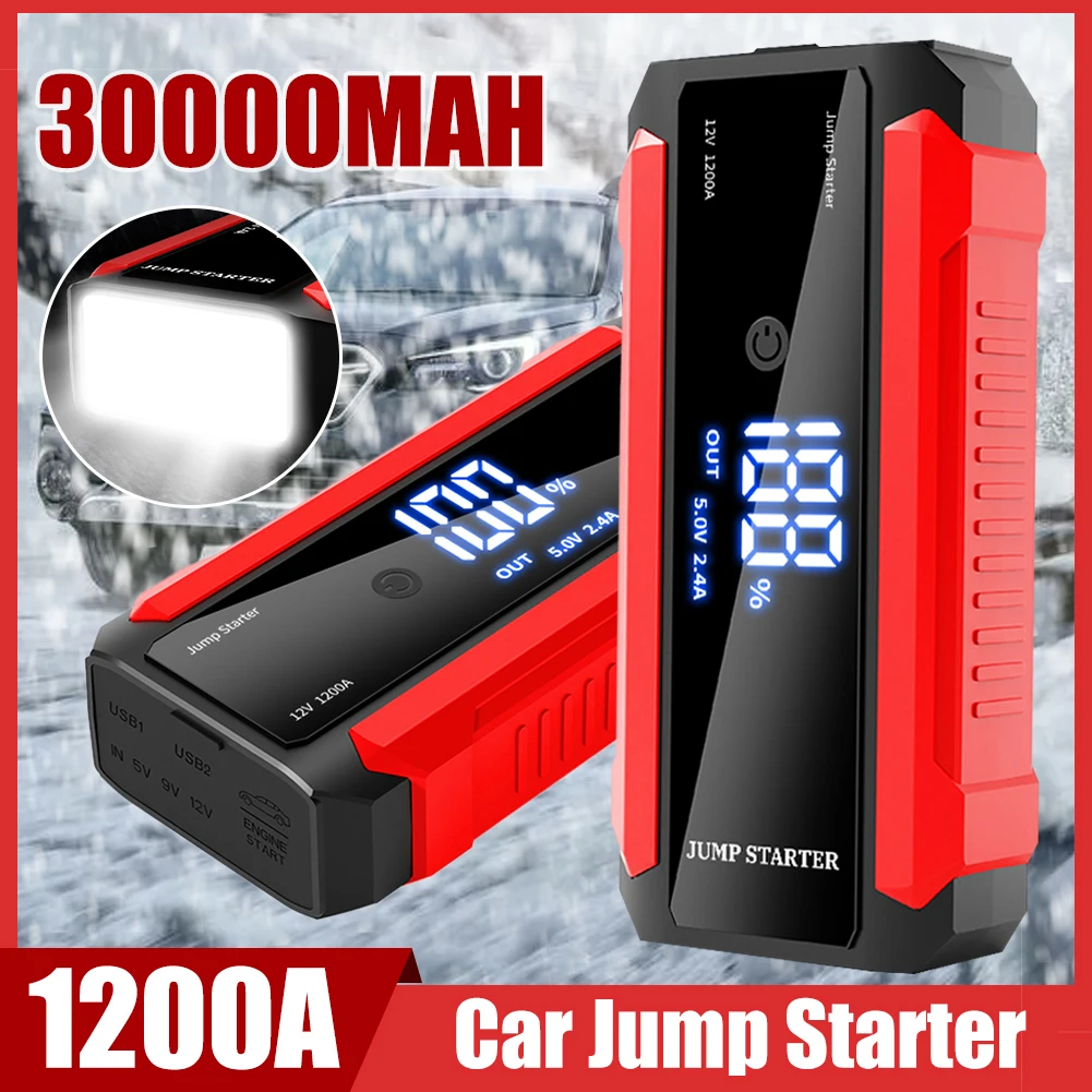 500A Car Jump Starter Power Bank Portable Automobile Emergency Starting Power 12V Car Battery Booster Charger Starting Device high temperature resistance automobile power supply type power amplifier fuse 0 2 4 gauge fuse holder for car