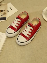  Toddler Boy Sneakers Girls Tenis Shoes Spring Kids Canvas Shoes Colorful Casual Lace-Up Classic Flats Children Shoes For Student 