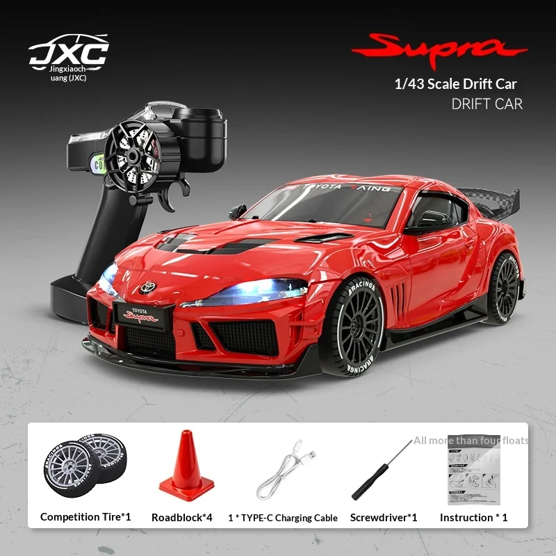 Voiture RC Supra 1/24 2.4GHz 4WD 30km/h - Rouge