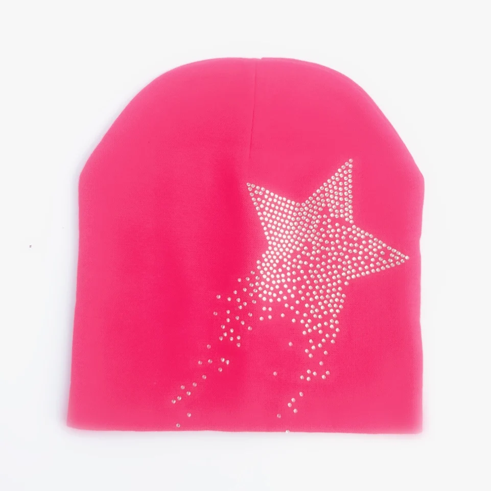 children's Autumn star diamond stone Baby girl Hat Boy Cap Kids cotton Beanie bonnet Children  baby cap for boy  toddler hat 5