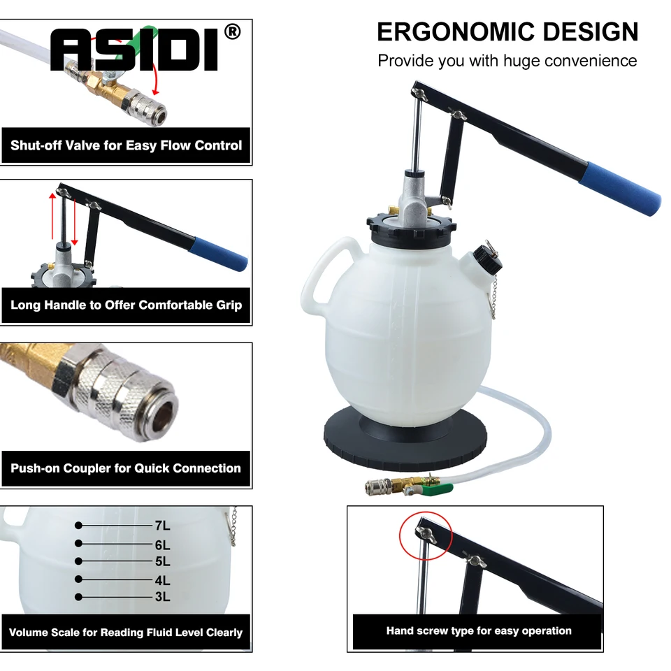 VIGOR Appareil De Remplissage D'huile ∙ Avec Jeu D'adaptateurs