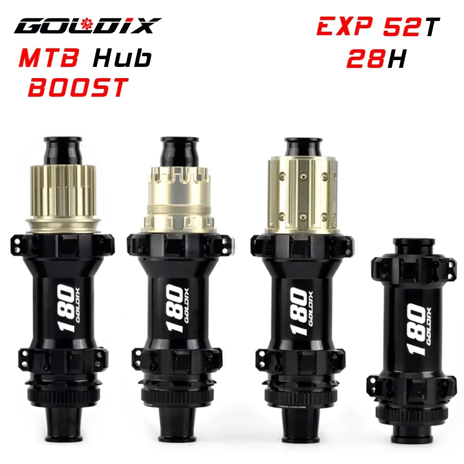 

GOLDIX M180 MTB BOOST Hub Center Lock Disc 28H EXP Ratchet 52T Mountain XD Class Bike Hub for Shimano SRAM 11 12 Speed