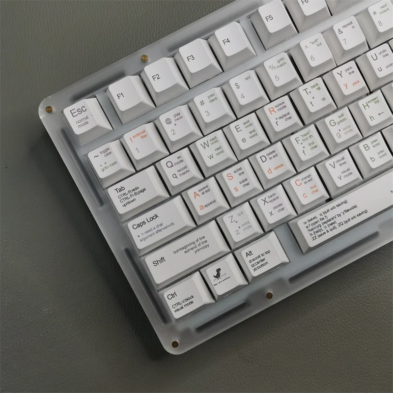 Minimalista Branco Pbt Keycap para mx Switch Teclado Mecânico 131 Teclas Perfil Estilo Programador Faça Você Mesmo Gk61 - Imagem 6