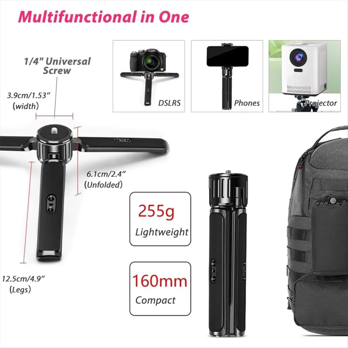 (A26M) 듀티 미니 삼각대, DJI Ronin S/SC/RS/RSC 시리즈용 데스크탑 테이블탑 스탠드 삼각대, 짐벌 핸들 그립 스태빌라이저
