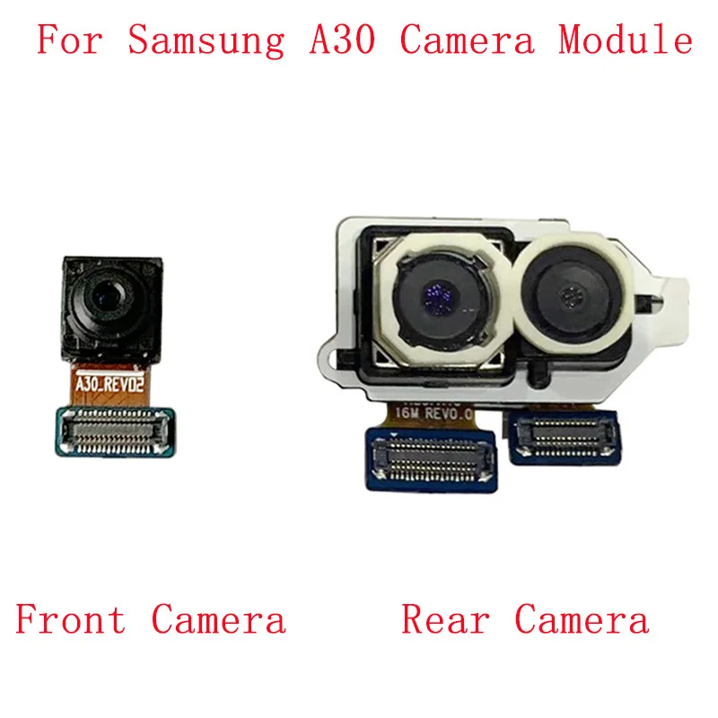 Câmera Frontal Traseira Cabo Flexível para Samsung A30 A40 A305f A405f Peças de Reparo para Módulo de Câmera Grande e Pequena