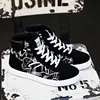 High Top Canvas Shoes for Men Fashion Platform Sneakers  Spring Winter Male Casual Vulcanized Shoes Student Tenis Masculino 1