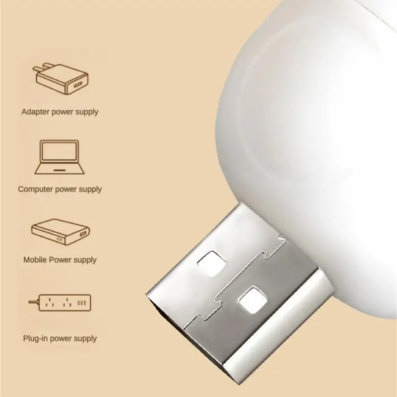 Mini USB Plug LED Night Light, Computador de carregamento móvel, Pequenas Lâmpadas bonitos, Proteção para os olhos, Leitura, Livro, Decoração do quarto