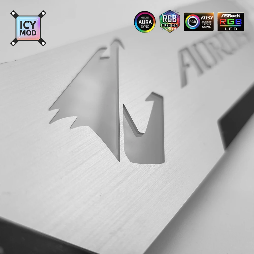 Suporte de Alumínio Gpu Suporte Vga Aorus 5v3pin Rgb Msi Rog Nvidia Suporte de Placa de Vídeo Horizontal Metal Aura 12v Mod Personalizar - Imagem 2