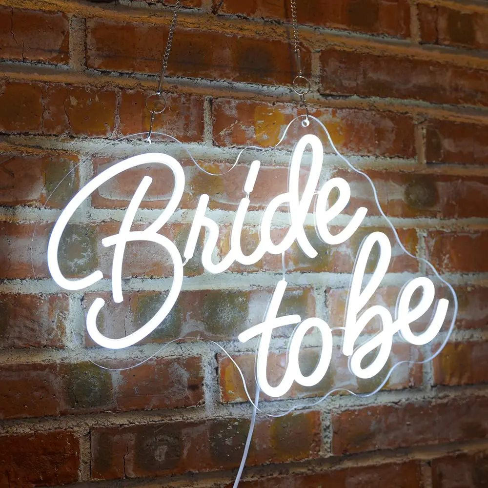 

Bride to be Letters LED Wall Sign for Bridal Wedding Bachelorette Engagement Gifts Bride to be Neon Sign LED Decor Light Up Sign