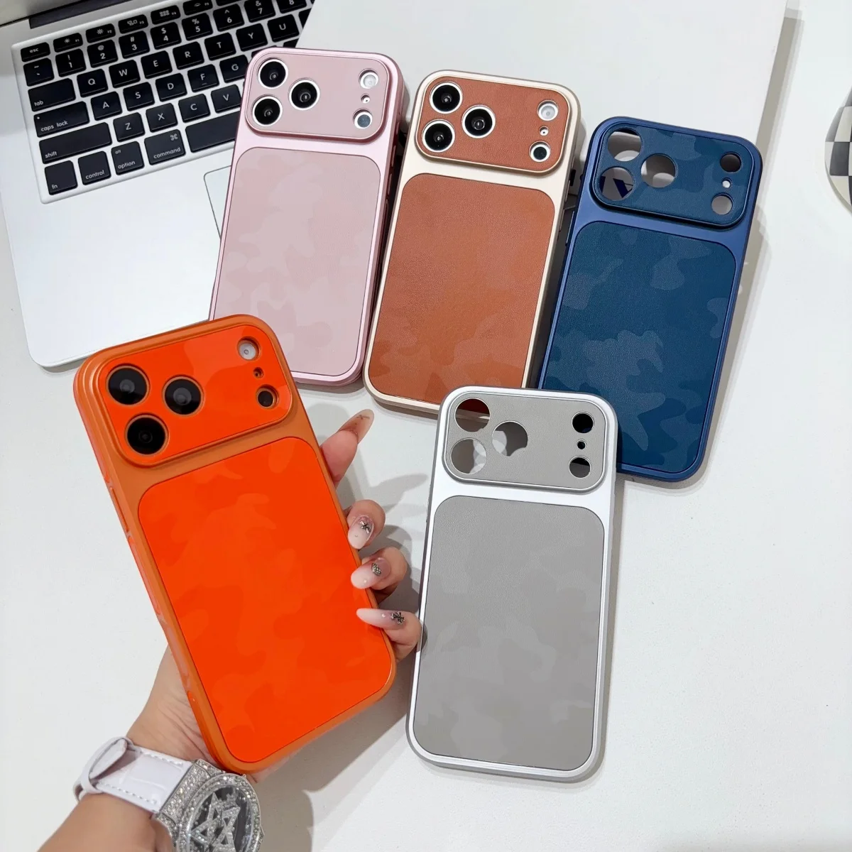 Military Style Dazzling Camouflage Pattern Laser Phone Case - Army Camo Shockproof Cover