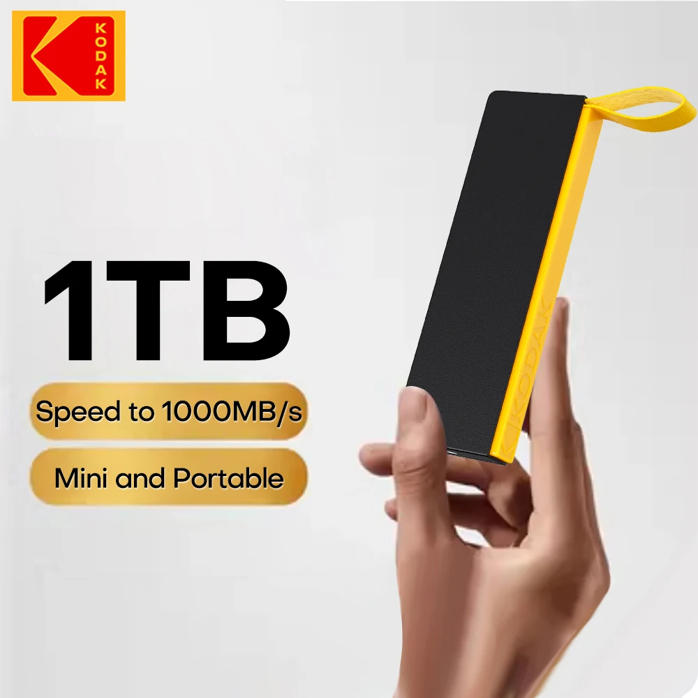 KODAK Extreme SSD Portable 1000MB/s 1TB 512GB 256GB 128GB USB3.2 TypeC Gen2 External Solid State Drive for PC PS4 Laptop Desktop