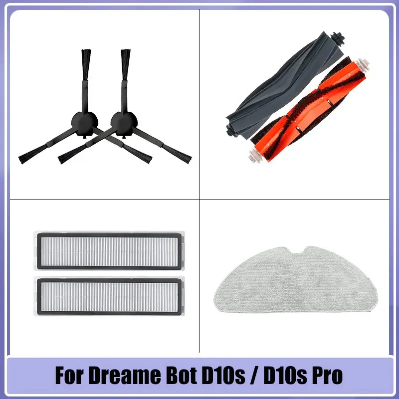 Für Dreame Bot D10s / D10s Pro Roboter Staubsauger Roller Hauptseite Pinsel Hepa-Filter Mopp Pad Ersatzteile
