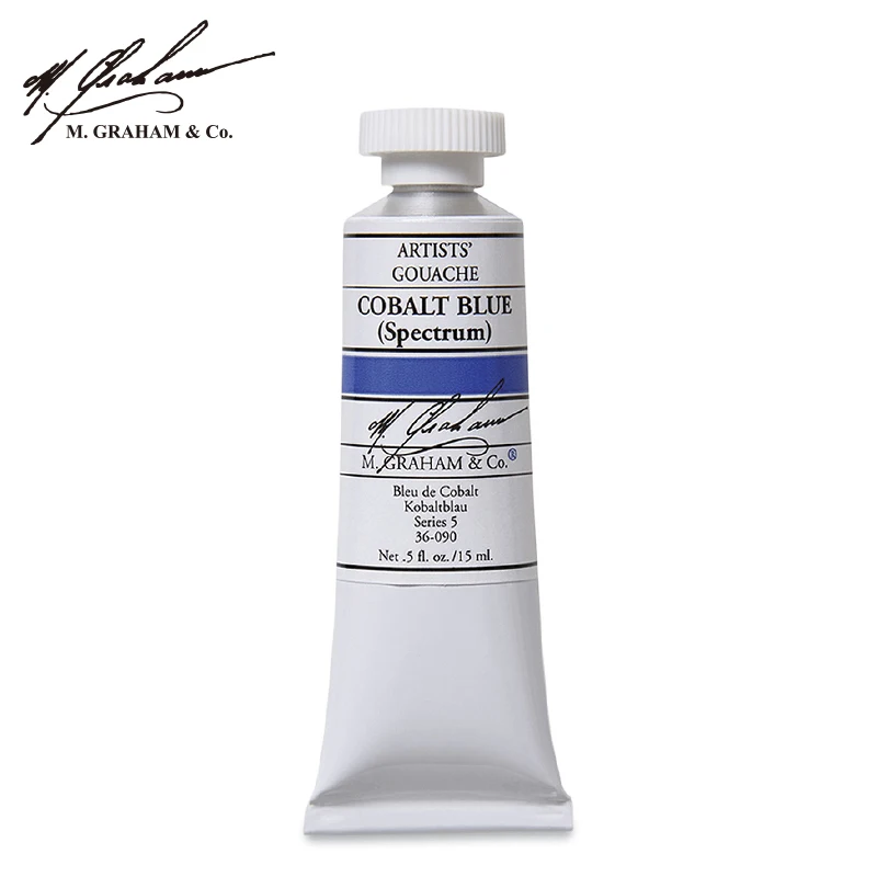미국 오리지널 M.Graham 아티스트 과슈물감, 전문 불투명 수채화, 휴대용 팔레트 드로잉 미술 용품, 15ml