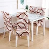 1/2/4/6 Pieces Printed Chair Cover Washable Big Elastic Kitchen Chair Covers Stretch Seat Slipcovers For Dining Room Wedding 4
