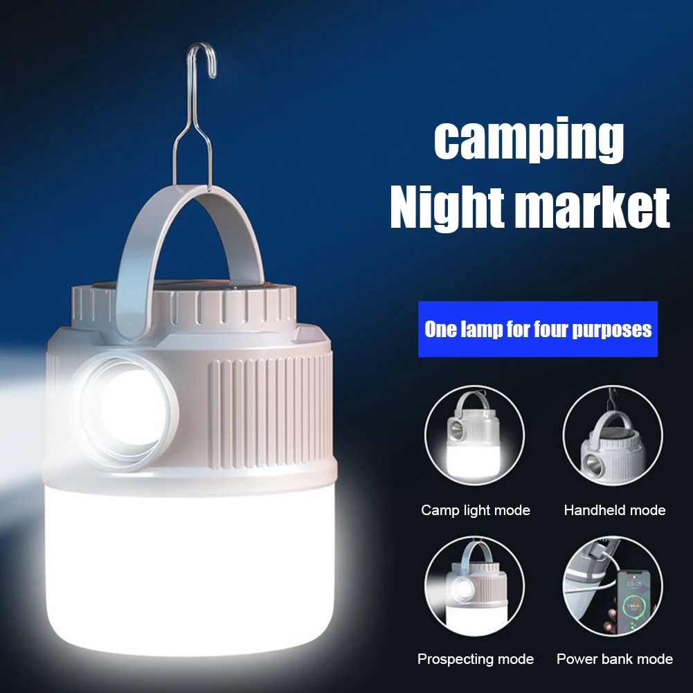 Lámpara Solar LED De Camping – 2 Unidades, IP44, Con Gancho De Acero, Batería 600 MAh, 10 Horas De Luz, Ideal Para Senderismo Y Emergencias