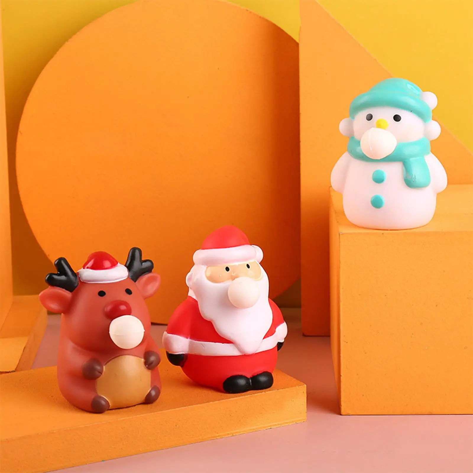 

Christmas Squeeze Bubble Santa Claus Snowman Toy Pinch Decompression Toy Spit Bubble Squeezing Toy Novelty for Holiday Gifts