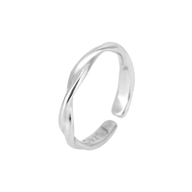 Sterling Silver Twisted Wire Rings For Women