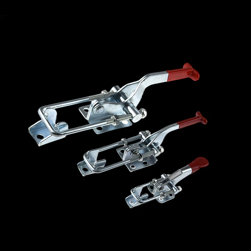 304 Stainless Steel / Iron galvanized Quick Fixture Adjustable Buckle Lock Clamp Box Buckle Horizontal Fixture Door Bolt Clamp