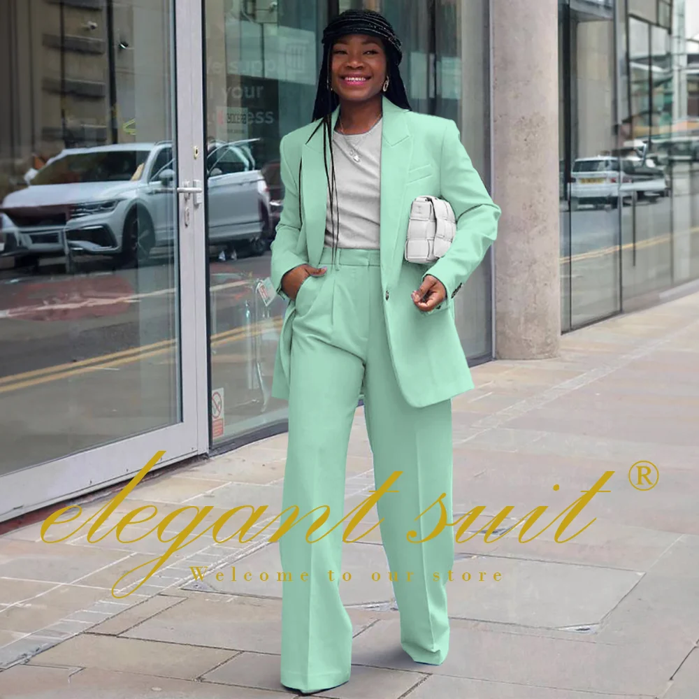 Women's peak lapel red suit 2-piece suit - (blazer and trousers) party dance street custom dress suit