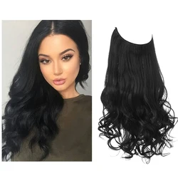 Ombre Synthetic Wave Hair Extensions - Black, Blonde, Pink - 18inches (Jet Black)