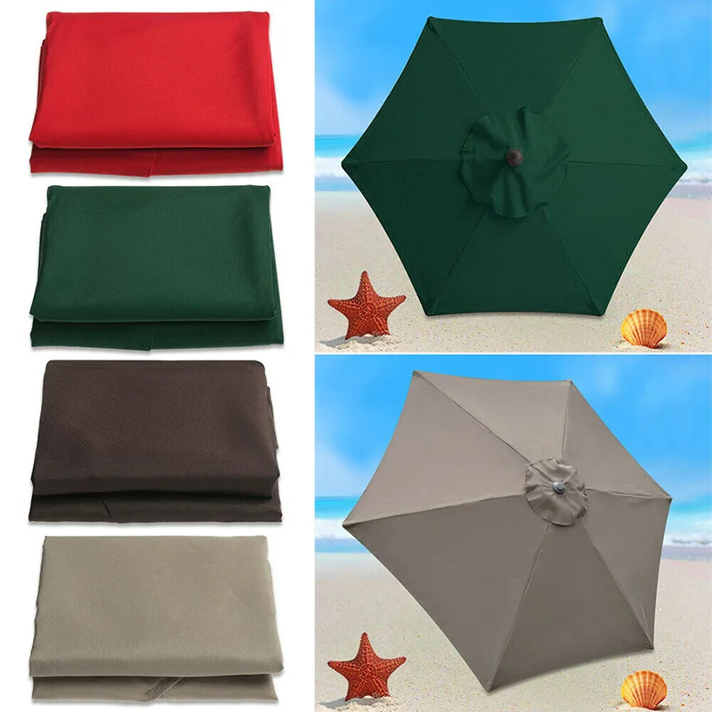 Telo di ricambio per ombrellone da 2.0m/2.7m/3.0m, con 6 Costole/8 costole, Copertura di ricambio per ombrellone per esterni, patio, tavolo e ombrellone di ricambio UV Protezione(Colore:lago Blu,Misur