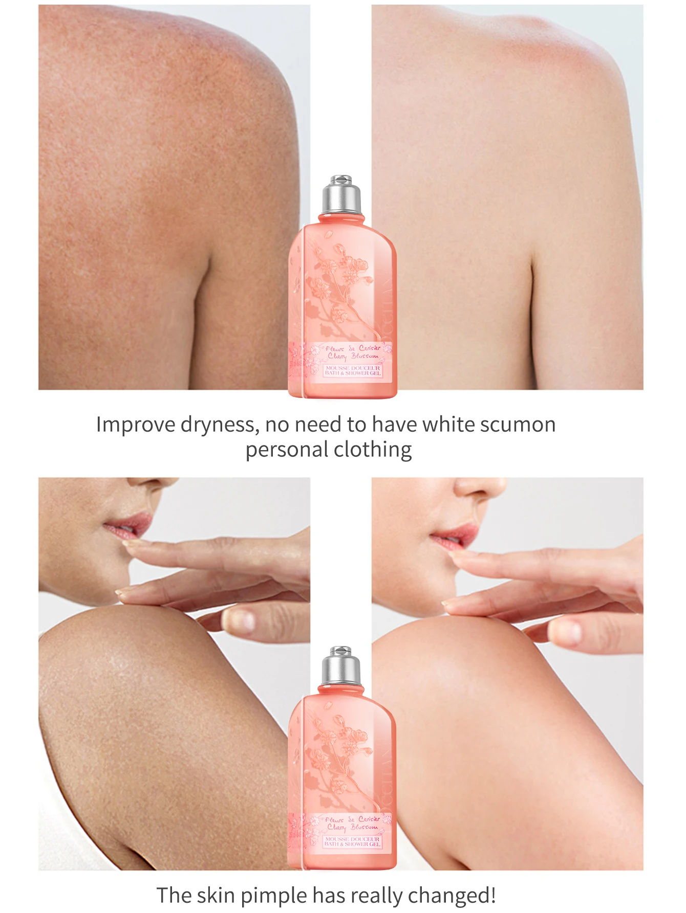 L'Occitane en Provence Cherry Blossom Bath & Shower Gel-8.4 FL.OZ./250ML