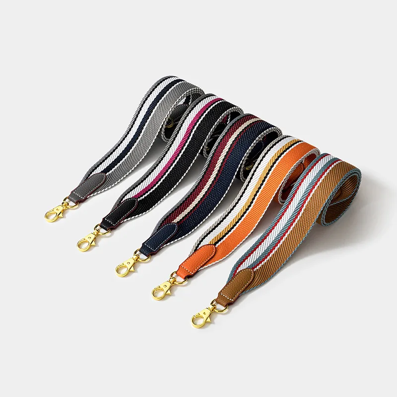 

Printed Thick Fabric One-sided Adjustable Crossbody Pures Bag Shoulder Strap with Hardware