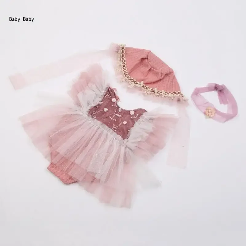

Toddler Baby Girls Lace Dress Headbands Holiday Birthday Party Photography Props Q81A