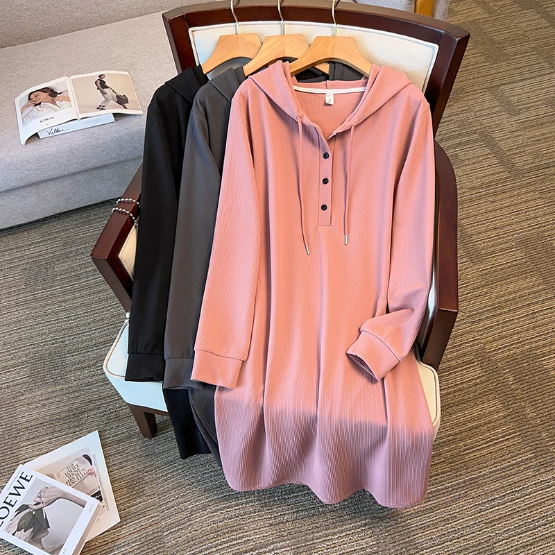 

Женское платье-свитшот, стильное платье с капюшоном и длинным рукавом, женское повседневное однотонное длинное платье с капюшоном, шикарное платье