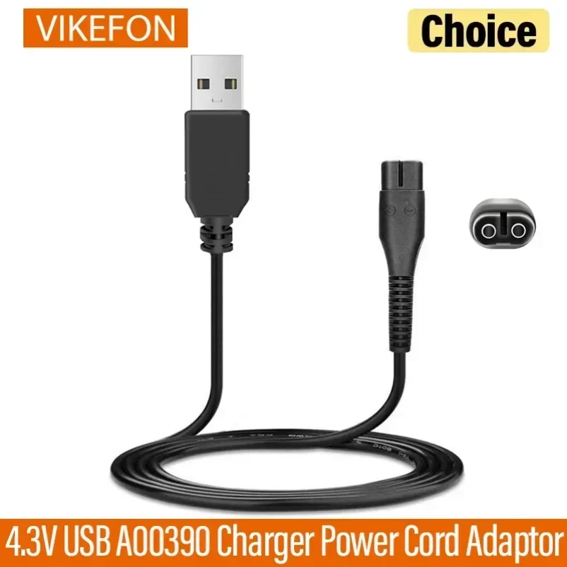 VIKEFON 4.3V USB A00390 Charger Power Cord Adaptor For Philips Norelco OneBlade QP2520 QP2521 QP2523 QP2510 / 11 Shaver