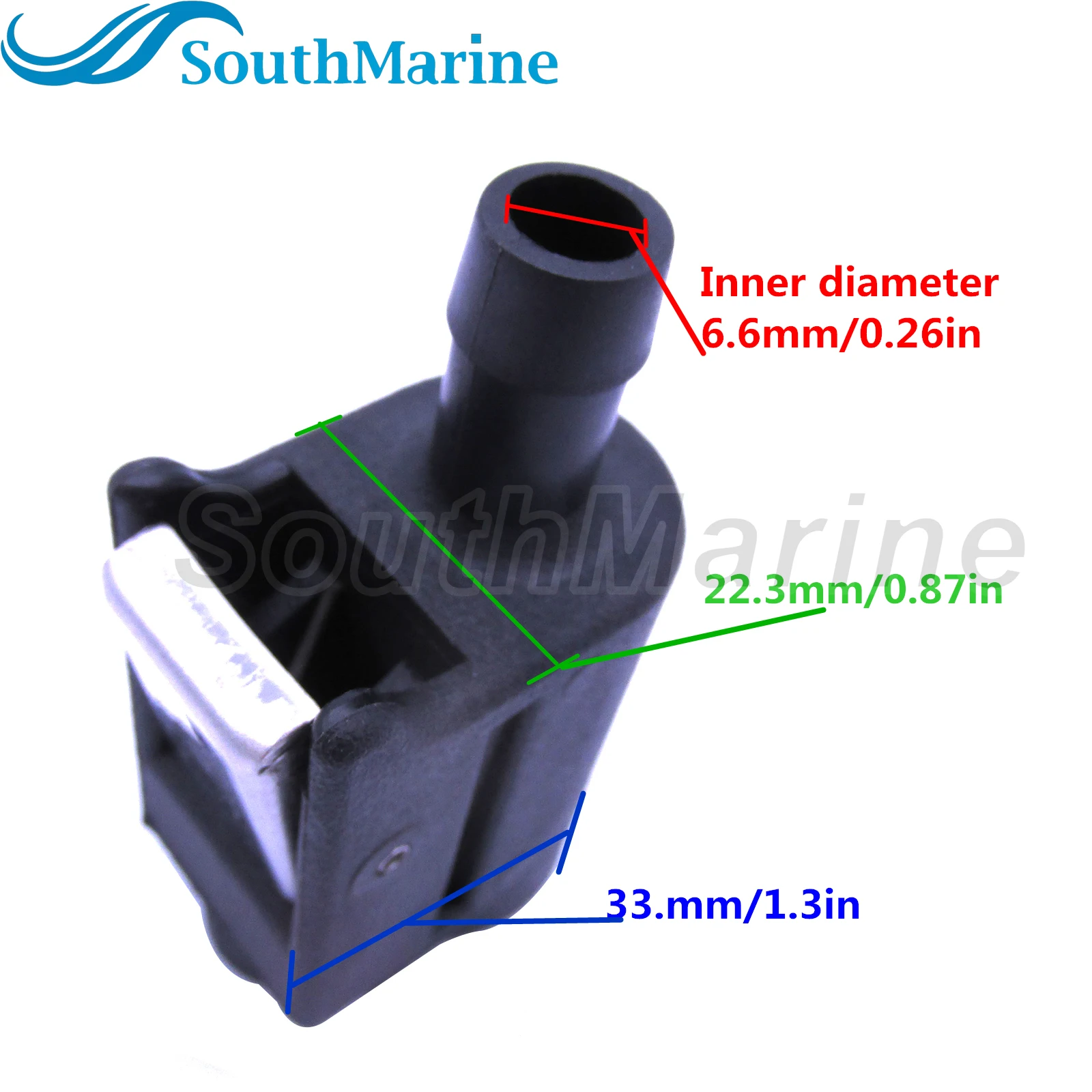 Boat Egnine 13563Q7 13563A7/T7 18-8091 Fuel Line Fitting Connector for Mercury Quicksilver 4HP-40HP, 5/16in/8mm, Female Tank End