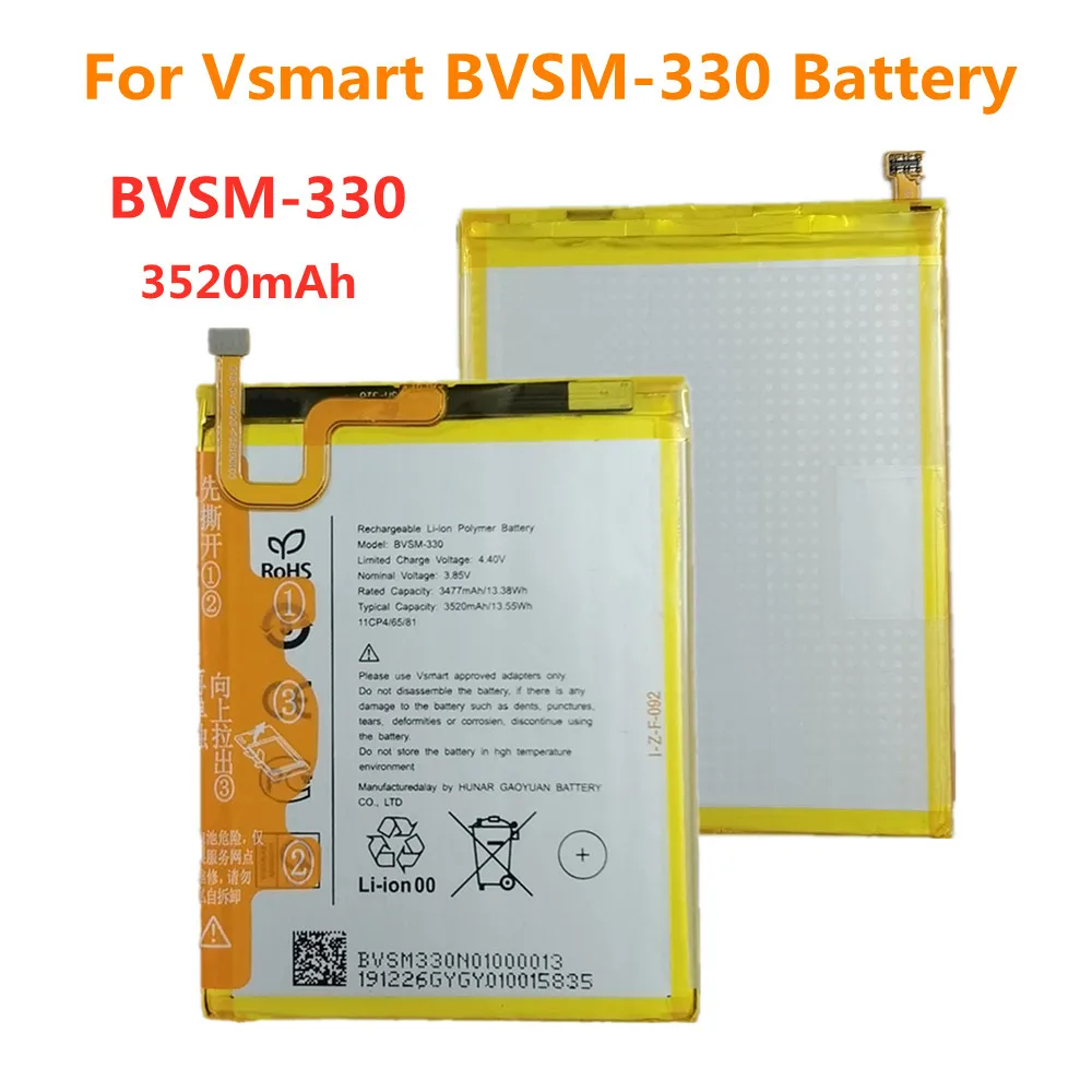 

Новый аккумулятор емкостью 3520 мАч для телефона VSMART BVSM 330 BVSM330 аккумулятор быстрая доставка