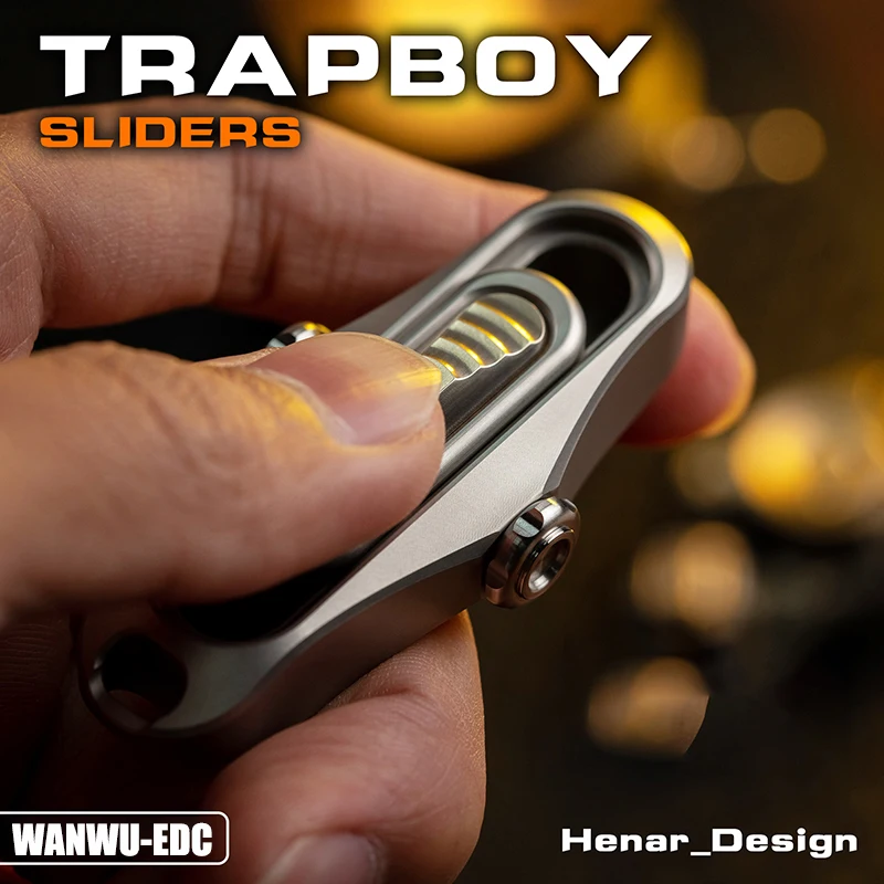 

WANWU EDC трапецевидный фиджет-слайдер механическая конструкция Регулируемая прочность для взрослых антистрессовая портативная металлическая игрушка оригинал