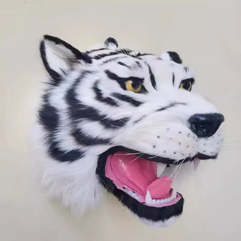 시뮬레이션 늑대 머리 동물 매달려 장식, 리얼 코요테 모피, 벽 장식, 바, 거실, 할로윈 파티, 컬렉션