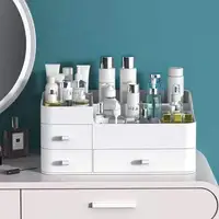 1pc Large Capacity Makeup Organizer for Vanity Desk Organizer with Drawers for Cosmetics, Lipsticks, Jewelry，Care Skincare 1
