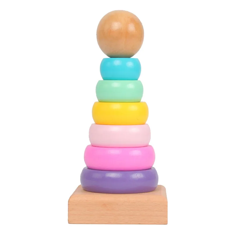 NewBrilliant Pyramide Arc-en-Ciel Jouet Bebe, Jeu Empilable en Bois Jouets  d'activit¿¿ et de D¿¿veloppement, Cadeau de Jouet Montessori Educatif pour  Enfant Gar?on Fille 1 an 2 3 Ans