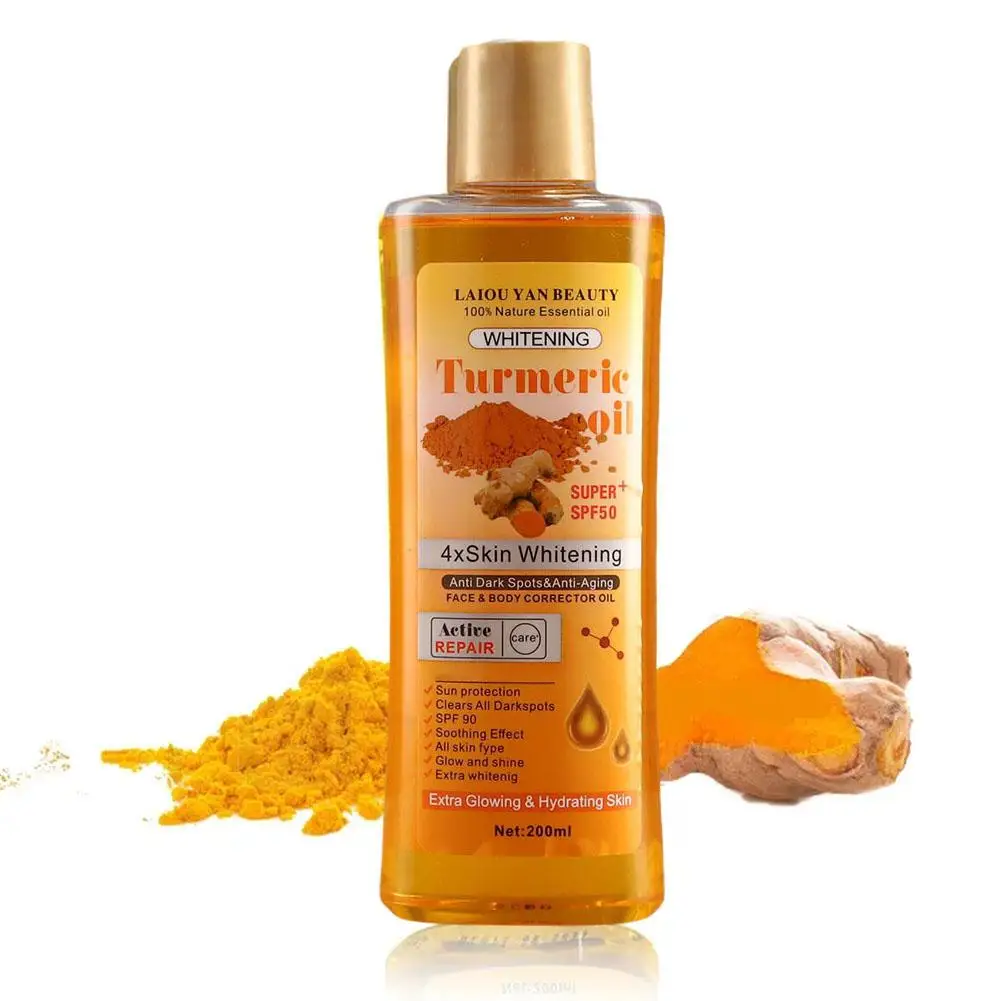 200ml Turmeric Dark Spot Remover Serum Oil Firming Lifting, Clear Skin Tone, Moisturizing, Pore Shrink,Skin Care Serum images - 6