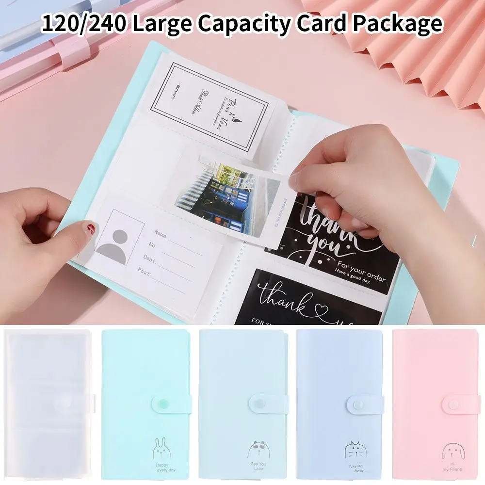 

For Star Photo Photocard Book Photo Album Card Stock 240 Pockets Card Holder Ticket Organize Book Large Capacity