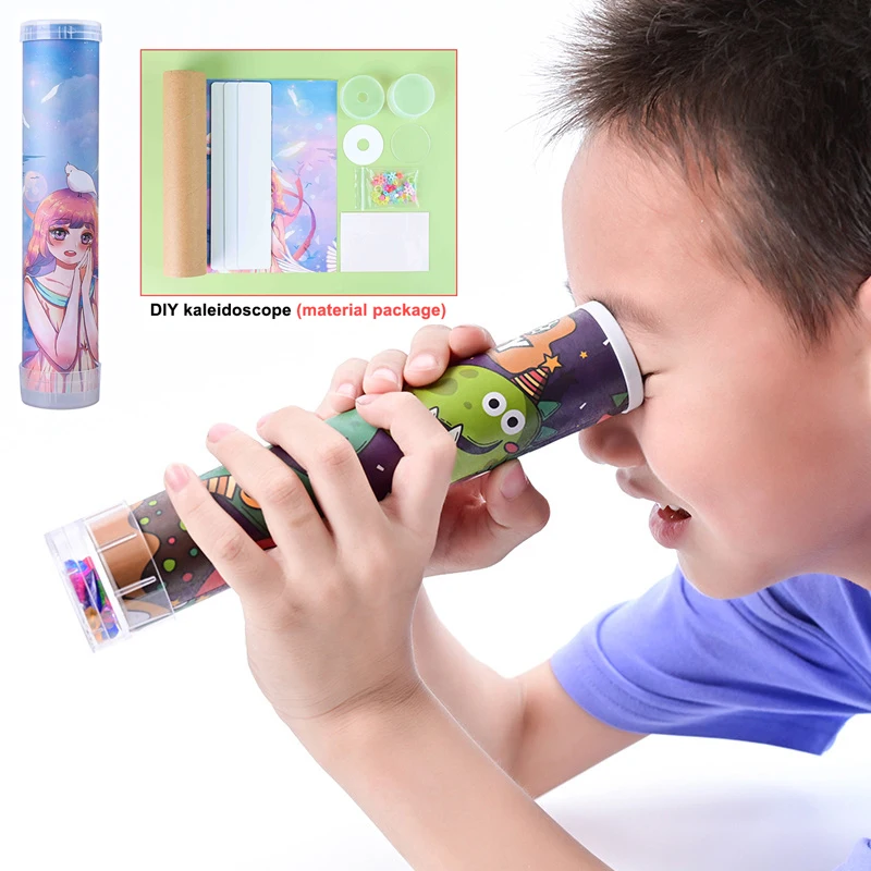 DIY Kaleidoscope Material Kits Kaleidoscope Toy Scientific Experiment Educational DIY Toys Kindergarten Teaching Tools