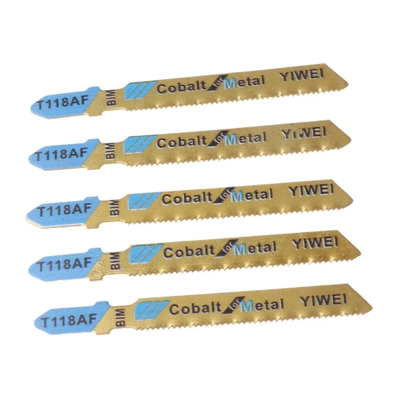 

5Pcs/Set HCS T118AF Jig Saw Blades Wood Metal Fast Cutting Reciprocating Saw Blade