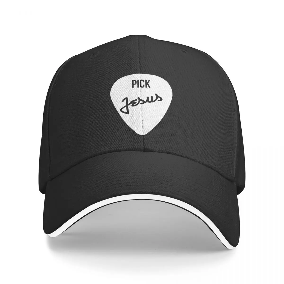 

New Pick Jesus Romans Quote Inside Guitar Pick Graphic Men_s Black skeleton Baseball Cap birthday cute Woman Hat Men's