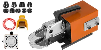 SucceBuy Pneumatic Crimping Tool Am-10 Air Powered Wire Terminal Crimping Machine Crimper Plier Machine 10 Sets Of Dies